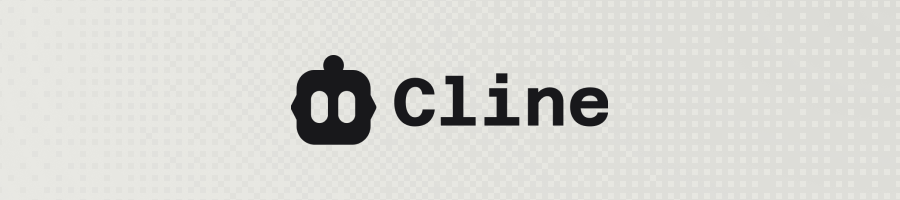 Cline logo banner for open source agentic AI coding tools