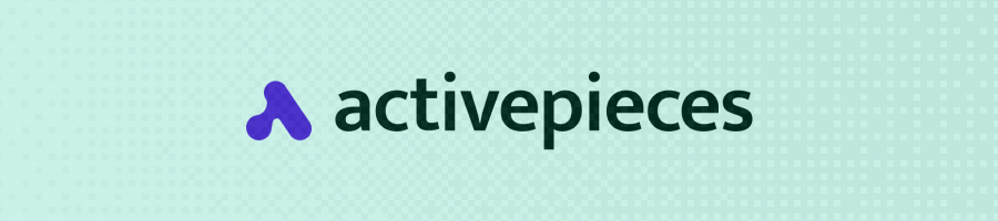 Bàner amb el logotip d'Activepieces per a automatització de codi obert i alternatives a Zapier