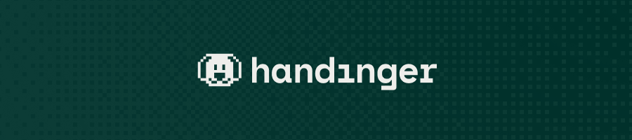 Bàner amb el logotip de Handinger per a automatització de fluxos de treball amb IA i alternatives a Zapier