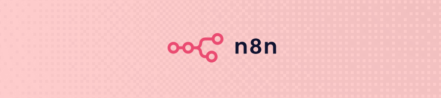 Bàner amb el logotip de n8n per a automatització de codi obert i alternatives a Zapier