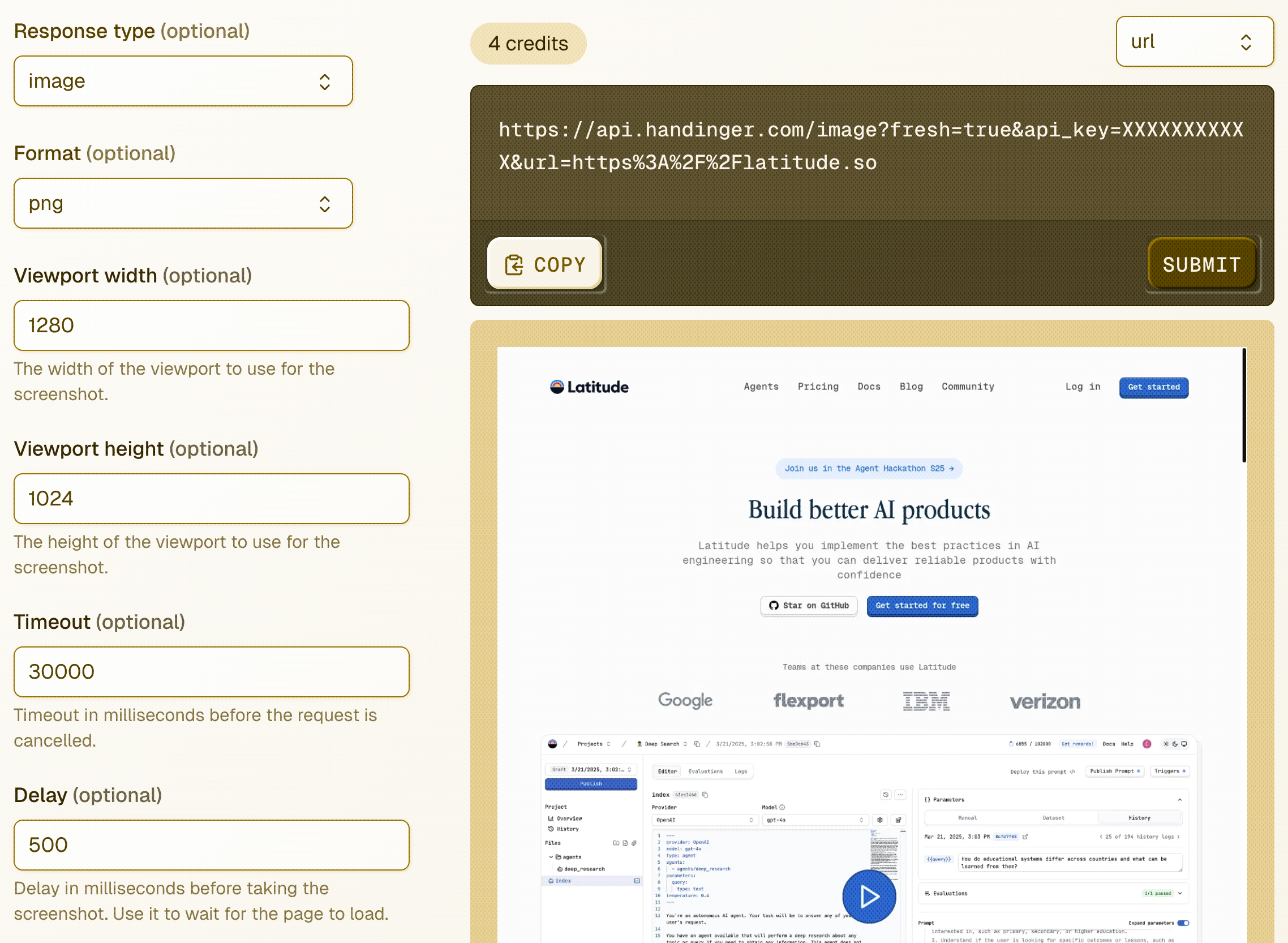 Screenshot API